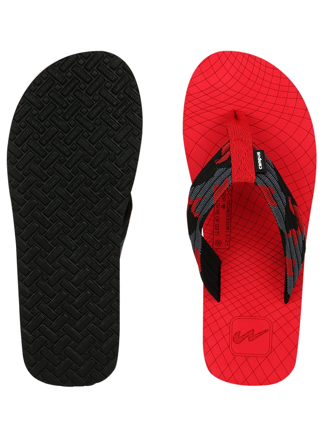 Buy Flip-Flop For Men: Gc-1024A-Red | Campus Shoes