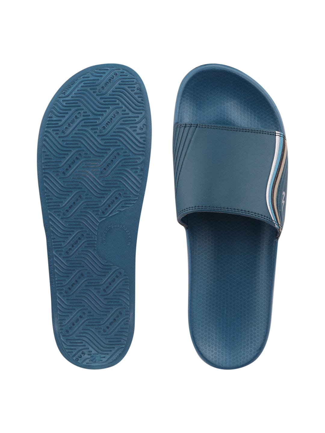 Mens navy blue discount slides