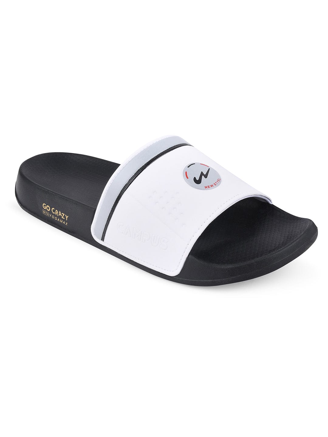 Black and clearance white men's slides