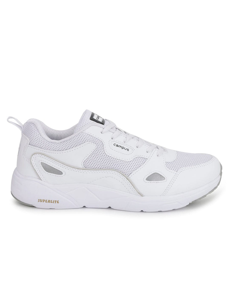 Buy Running Shoes For Men: Wisdom-5G-681Wht-Blk-Sil1499 | Campus Shoes